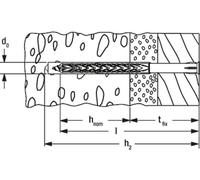 Fischer 50x Chevilles à tige longue SXRL 8 x 60 mm T Vis à tête fraisée acier inoxydable A4 - 540119