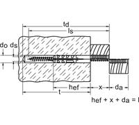 Fischer 50x chevilles d'ajustage S 10 J 75 S - 080710