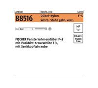 Fischer 50x chevilles pour châssis de fenêtre F 10 S 140 vis à tête fraisée - 088628