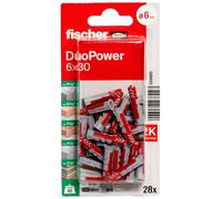 Fischer Chevilles DuoPower 6x30 K Ø6 x 30 mm 28 pièces