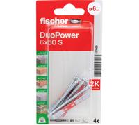 Fischer 537660 DuoPower 6 x 50 S K NV Set de chevilles 50 mm 6 mm 1 set