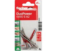 Fischer 537670 DuoPower 6 x 50 S A2 K NV Set de chevilles 50 mm 6 mm 1 set