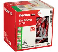 Fischer Cheville tous matériaux DuoPower 6x50 sans vis Boîte de 100