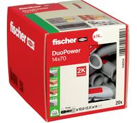 Fischer Cheville DuoPower 538/555 bi-matière 14 x 70 mm sans vis – boîte de 20