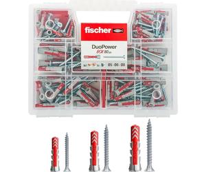 Fischer 544546 Duopower Kit Tampon universel avec vis, incolore.