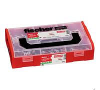 Fischer – Assortiment chevilles et vis FixTainer L-Boxx mini 561472 DuoPower & DuoSeal, 275 pièces