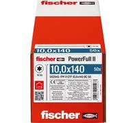Fischer 562945, Vis, Acier galvanisé, Bois, Zinc, filetage complet, tête fraisée