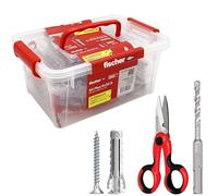 Fischer 570210 Lot de 500 chevilles SX Plus avec vis + ciseaux ergonomiques + foret SDS Plus