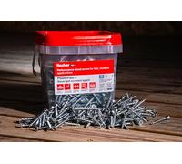 fischer 576971 FPF Power-Fast II Lot de 800 vis à bois pour panneaux d'aggloméré, tête fraisée avec cruciforme, entièrement filetée, passivé bleu, 4,0 x 50 mm