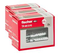 Fischer 71252 Acier TA M 8 avec vis tête hexagonale, diamètre Chevilles 10 mm, 8 pcs 6, M6 + Vite (Lot de 3)