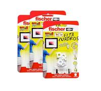 fischer - 8 Fixations VMVO Fix'Cadres pour la Fixation de Cadres sans vis ni Clou - Fixer d'un Coup de Pouce, sans Aucun Outil/Lot de 3 Paquets de 8 Fixations