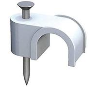 fischer - Agrafe fixe câbles Gc 14 blanc pour fixation câble rond (100 unités)