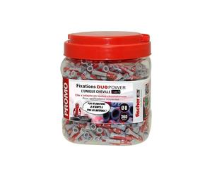 fischer - BigBox de 360 Chevilles universelles DuoPower 8x40 Tous matériaux