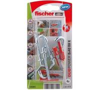 Fischer Cheville bi-matière DuoPower 535003 8 x 40 mm avec crochet rond – Blister 4 pièces