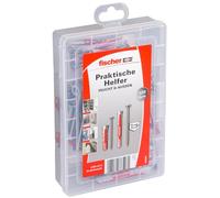 fischer Boîte de chevilles, 120 pièces avec vis en acier inoxydable et chevilles DUOPOWER - Kit universel pour les fixations dans les pièces humides et à l'extérieur