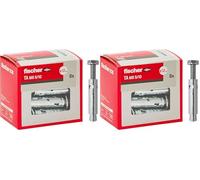 fischer - Cheville à Douille pour Fixations Lourdes TA M8 S/10 en Acier galvanisé Inoxydable, avec vis/Boite de 8 (Lot de 2)