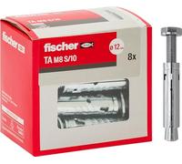 fischer - Cheville à Douille pour Fixations Lourdes TA M8 S/10 en Acier galvanisé Inoxydable, avec vis/Boite de 8