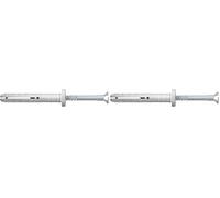 fischer - Cheville à frapper N 8 x 60/20 F avec collerette épaisse et clou tête fraisée/Boîte de 100 (Lot de 2)