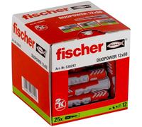 fischer - Cheville bi-matière et Multi-matériaux DUOPOWER 12x60 / Boîte de 25