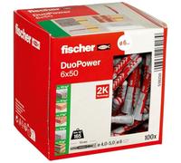 fischer - Cheville bi-matière et multi-matériaux DUOPOWER 6x50 / Boîte de 100