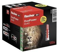 fischer - Cheville bi-matière et Multi-matériaux DuoPower 8x40 + 20% de Contenu supplémentaire Gratuit/Boîte de 120