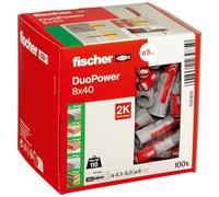 Fischer Cheville DUOPOWER 8x40 bi-matière multi-matériaux - Boîte de 100