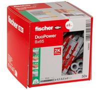 fischer - Cheville bi-matière et multi-matériaux DUOPOWER 8x65 / Boîte de 50