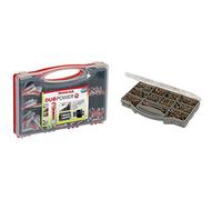 fischer - Cheville bi-matière et tous matériaux DuoPower/RedBox de 30 chevilles 5x25, de 140 chevilles 6x30, de 80 chevilles 8x40 et 30 chevilles 10x50 Gris et Rouge 535973 & FIXMAN
