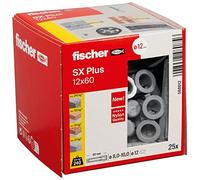 Fischer Chevilles universelles à expansion SX Plus 12 x 60 mm Nylon Boîte de 25
