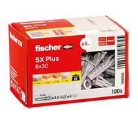 Cheville SX PLUS 6x30 avec colerette boite de 100 Fischer