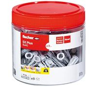 fischer - Cheville nylon à expansion SX Plus 8x40 avec collerette, tous matériaux/Roundbox de 80