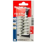 Fischer - Cheville Nylon FID II Plus - Fixation dans Panneaux d'isolant PSE et PU/Blister de 2 pièces