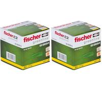 fischer - Cheville pour béton cellulaire GB 8, fabiquée à base de matières premières renouvelables/Boîte de 20 Vert 8 x 50 (Lot de 2)