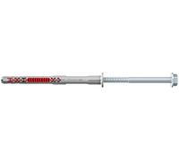 fischer - Cheville rallongée DuoXpand 10x140 avec vis à tête hexagonale en acier électrozingué/Boite de 50