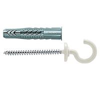 Fischer Cheville tous matériaux UX 8x50 RH N collerette crochet rond gainé nylon blanc 25 pièces