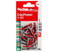 Fischer Chevilles DuoPower 6x30 K Ø6 x 30 mm 28 pièces