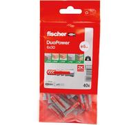 Fischer - Chevilles - 40 chevilles bi-matière DUOPOWER Ø6 x 30 mm sans vis -