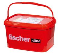 fischer Chevilles à expansion SX Plus 12 x 60, seau pratique avec 350 chevilles en nylon, chevilles pour un maintien optimal lors des fixations dans le béton, la brique pleine, le béton cellulaire,