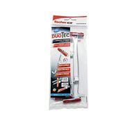 fischer - Chevilles compatibles avec plaques de plâtre PLADUR DuoTec, pour support TV 12 mm, sac de 4 chevilles PLADUR, couleur gris/rouge