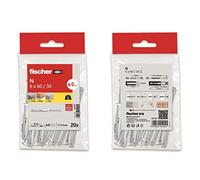 fischer - Chevilles et vis à percussion N 6 x 60, chevilles à béton, sachet de 20 pièces