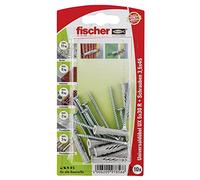 Fischer Chevilles universelles UX 5 X 30 RSK Carte SB avec bord, 10 x vis à aggloméré 3,5 x 45, 097856