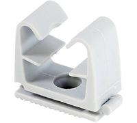 fischer - Clip tube FC 16-20 GR pour maintenir câbles et tuyaux de différents diamètres/Boite de 25