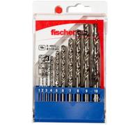 fischer - Coffret plastique de 10 mèches en acier HSS-G Ø1-10 x 1,0 mm / 1 coffret