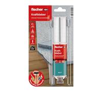 fischer Colle forte, 2 composants, transparente, colle universelle pour toutes les applications, pour intérieur et extérieur, aide à la réparation fiable, 25 ml