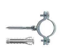 Fischer Collier CPT 2" pour fixation de tuyaux en métal, diamètre tubes de 57 mm à 61 mm, comprend cheville SX Plus 10 et vis double M8, 567677