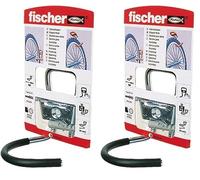 fischer Crochet porte-bicyclette en acier Saillie 90 mm (Lot de 2)