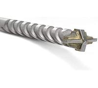 Fischer D-SDX 545699 Foret cylindrique à quatre tranchants, pour mur béton et pierre, plaque au carbure de tungstène, pour perceuse commune et visseuse avec raccord cylindrique,