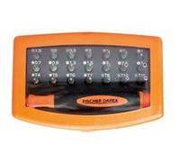 FISCHER DAREX Kit tournevis de précision 21 embouts S2 magnétiques coffret pliable 801011 Orange et noir Orange et noir