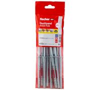 fischer DuoXpand 8 x 100 FUS, cheville universelle de haute qualité avec vis à tête hexagonale et rondelle en U moulée (10 pièces), cheville pour une fixation solide, idéale pour les matériaux de