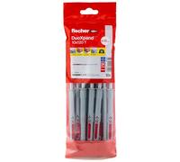 fischer DuoXpand Lot de 10 chevilles universelles de qualité supérieure avec vis à tête fraisée galvanisée (10 pièces), chevilles pour un maintien solide, idéales pour les matériaux de construction